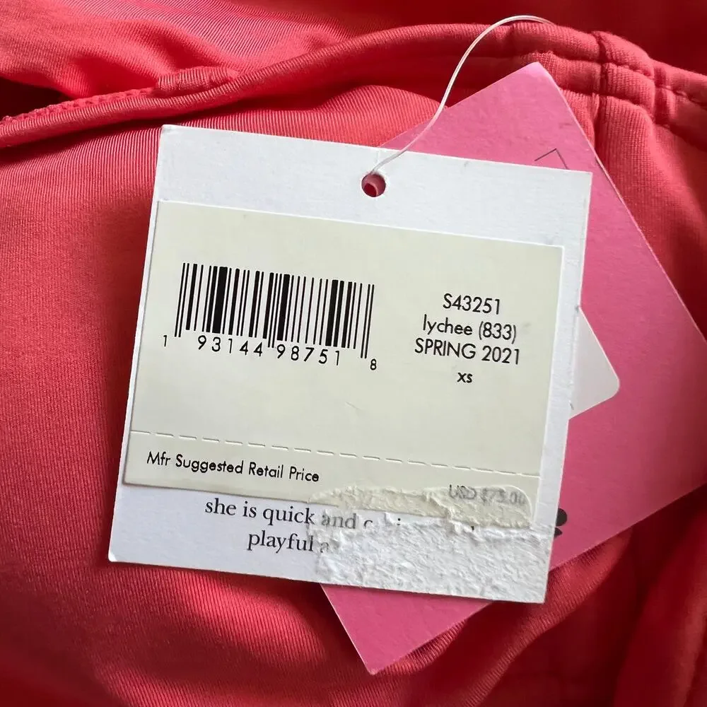 Kate Spade New York Lychee Bikini Bandeau Swim Top, XS